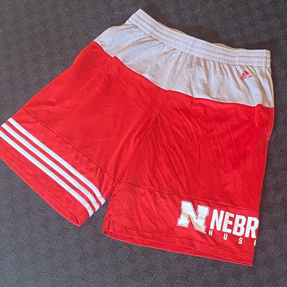Adidas Nebraska Basketball Shorts - LARGE